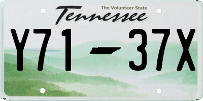 TN license plate Y7137X