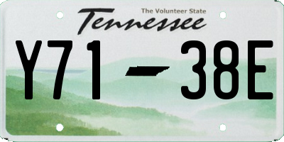 TN license plate Y7138E