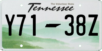 TN license plate Y7138Z