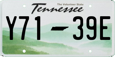 TN license plate Y7139E