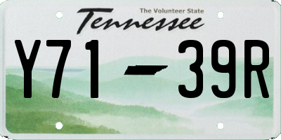 TN license plate Y7139R