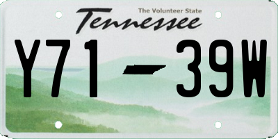 TN license plate Y7139W