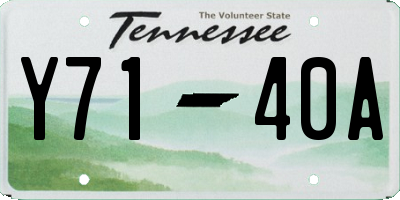 TN license plate Y7140A