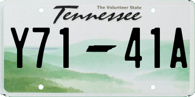 TN license plate Y7141A