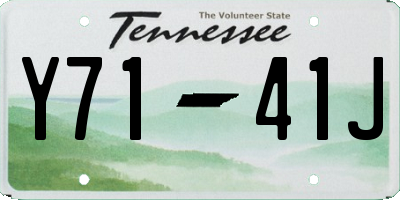 TN license plate Y7141J