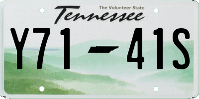 TN license plate Y7141S