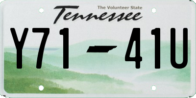TN license plate Y7141U
