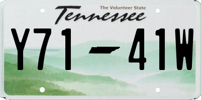 TN license plate Y7141W