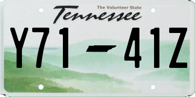 TN license plate Y7141Z