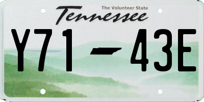 TN license plate Y7143E