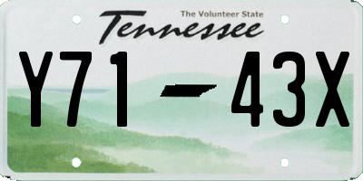 TN license plate Y7143X