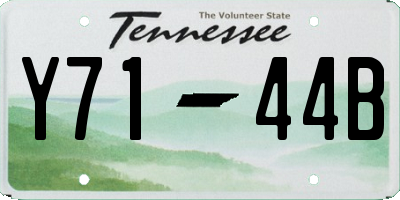TN license plate Y7144B