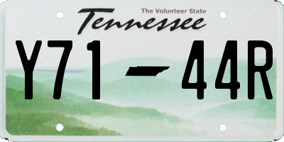 TN license plate Y7144R