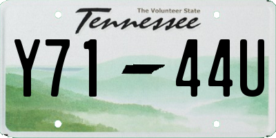 TN license plate Y7144U