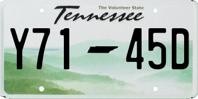 TN license plate Y7145D