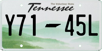 TN license plate Y7145L