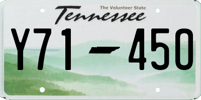 TN license plate Y7145O