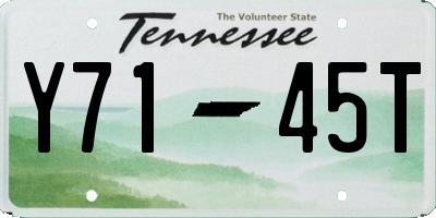 TN license plate Y7145T