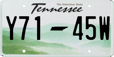 TN license plate Y7145W