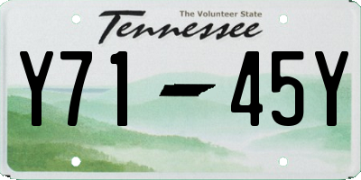 TN license plate Y7145Y