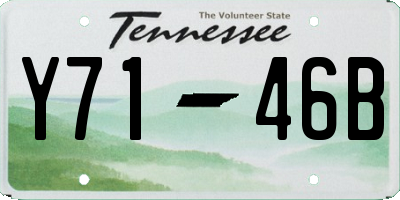 TN license plate Y7146B