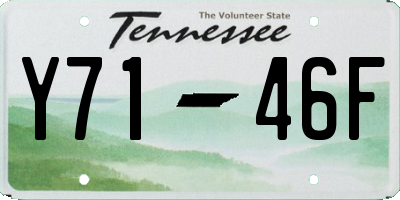 TN license plate Y7146F