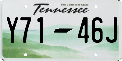 TN license plate Y7146J