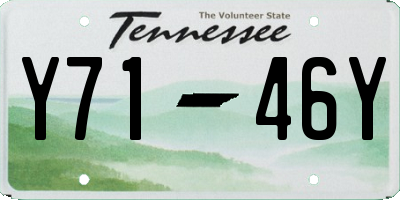 TN license plate Y7146Y