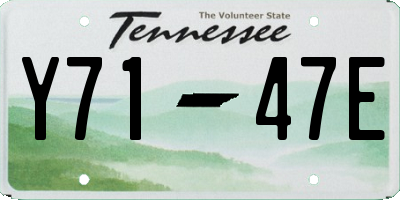 TN license plate Y7147E