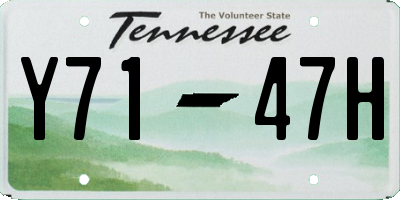 TN license plate Y7147H