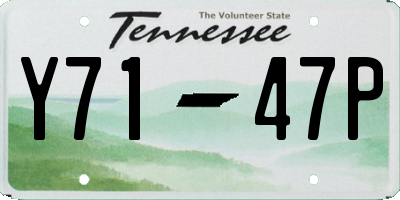 TN license plate Y7147P