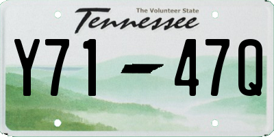 TN license plate Y7147Q