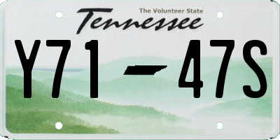 TN license plate Y7147S