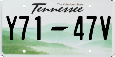 TN license plate Y7147V