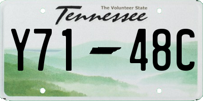 TN license plate Y7148C