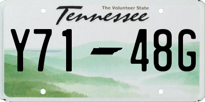 TN license plate Y7148G