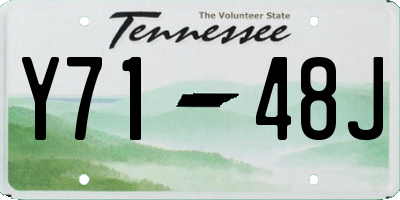 TN license plate Y7148J