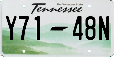 TN license plate Y7148N