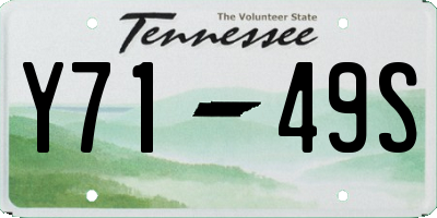 TN license plate Y7149S