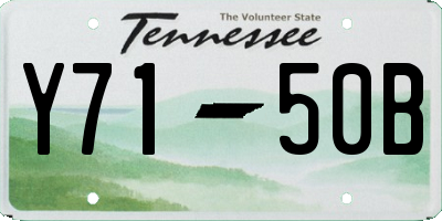 TN license plate Y7150B