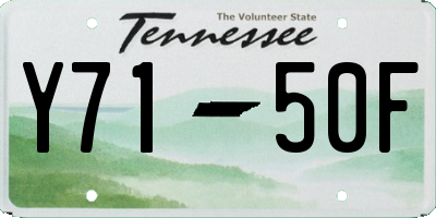 TN license plate Y7150F