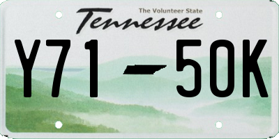 TN license plate Y7150K