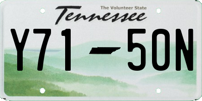 TN license plate Y7150N