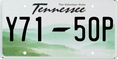 TN license plate Y7150P