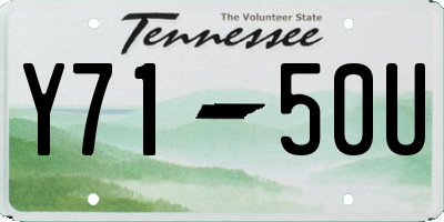 TN license plate Y7150U