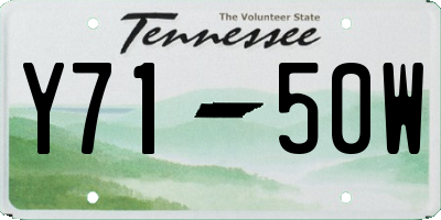 TN license plate Y7150W