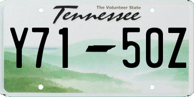 TN license plate Y7150Z