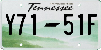 TN license plate Y7151F