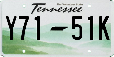 TN license plate Y7151K
