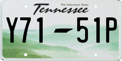 TN license plate Y7151P